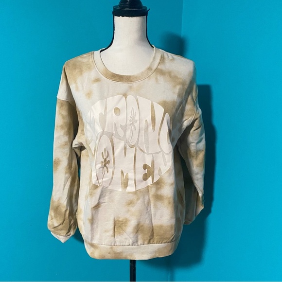 Isaac Morris S Brown Tie Dye Strong Women Sweater - Picture 2 of 5